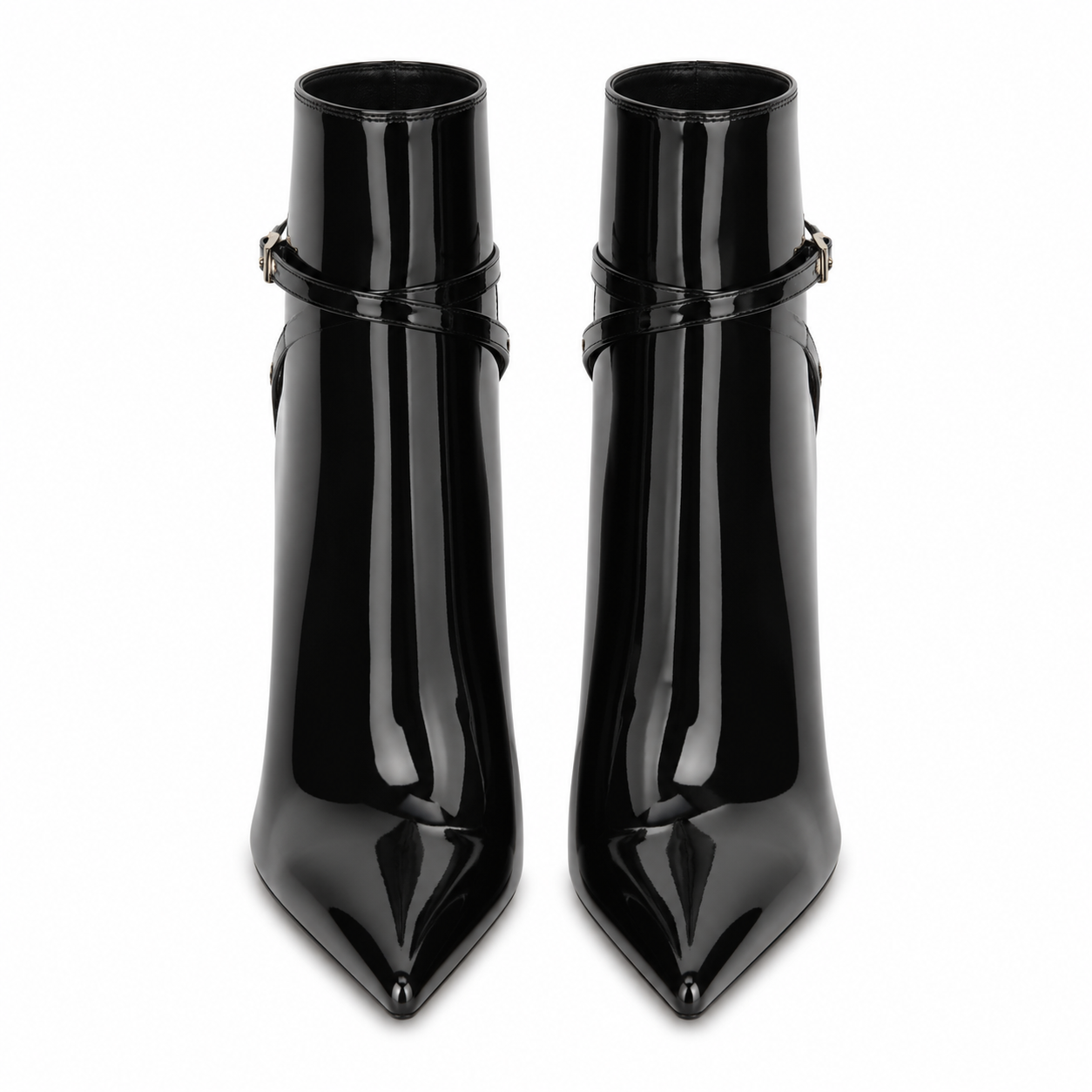 Patent Leather Stiletto Ankle Boots