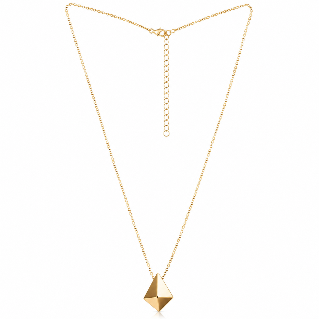 Geometric Luster Pendant Necklace